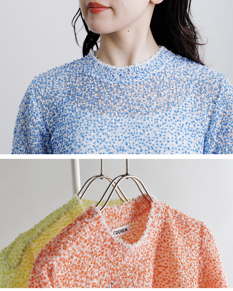 COOHEMシアー モール ニット プルオーバー 11-262-021