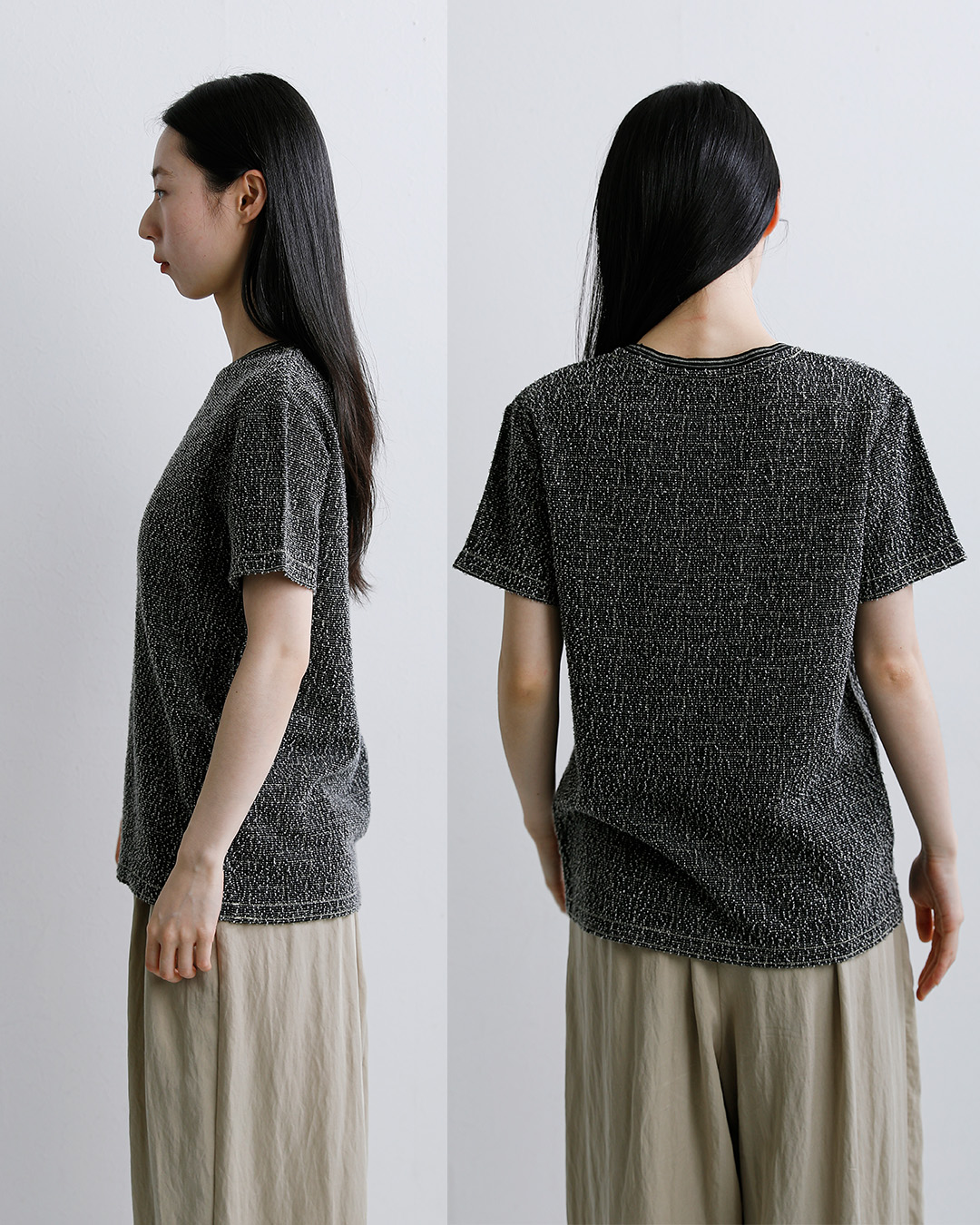 COOHEMKOUHEN ツイード Tシャツ 11-262-024