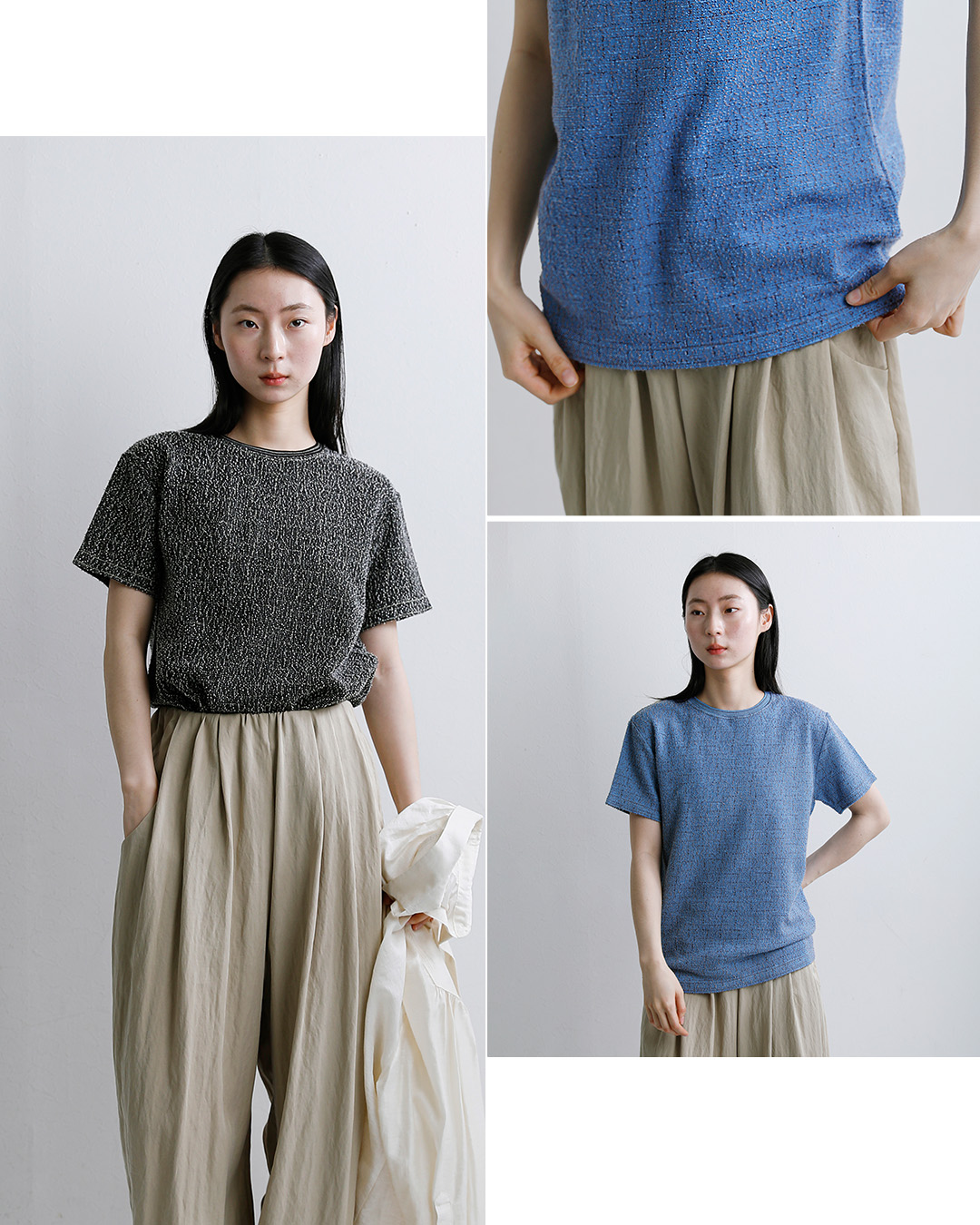 COOHEMKOUHEN ツイード Tシャツ 11-262-024