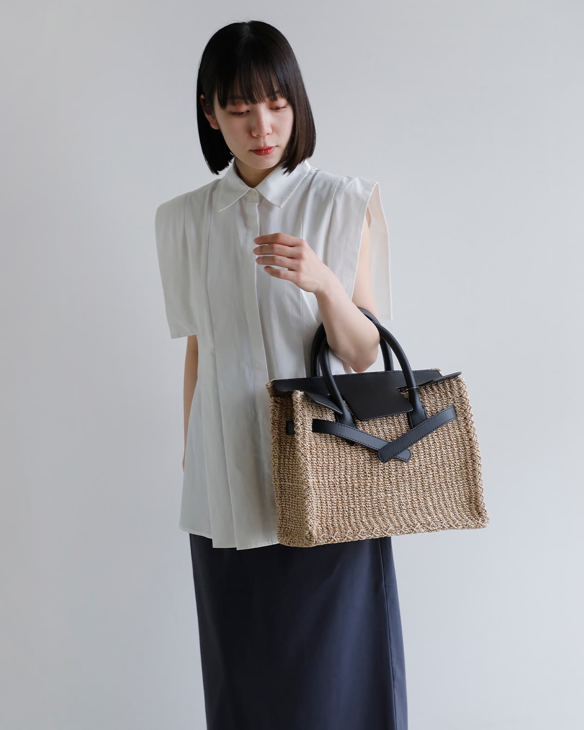 SEA(シー)アバカかごバッグ Mサイズ 110506551