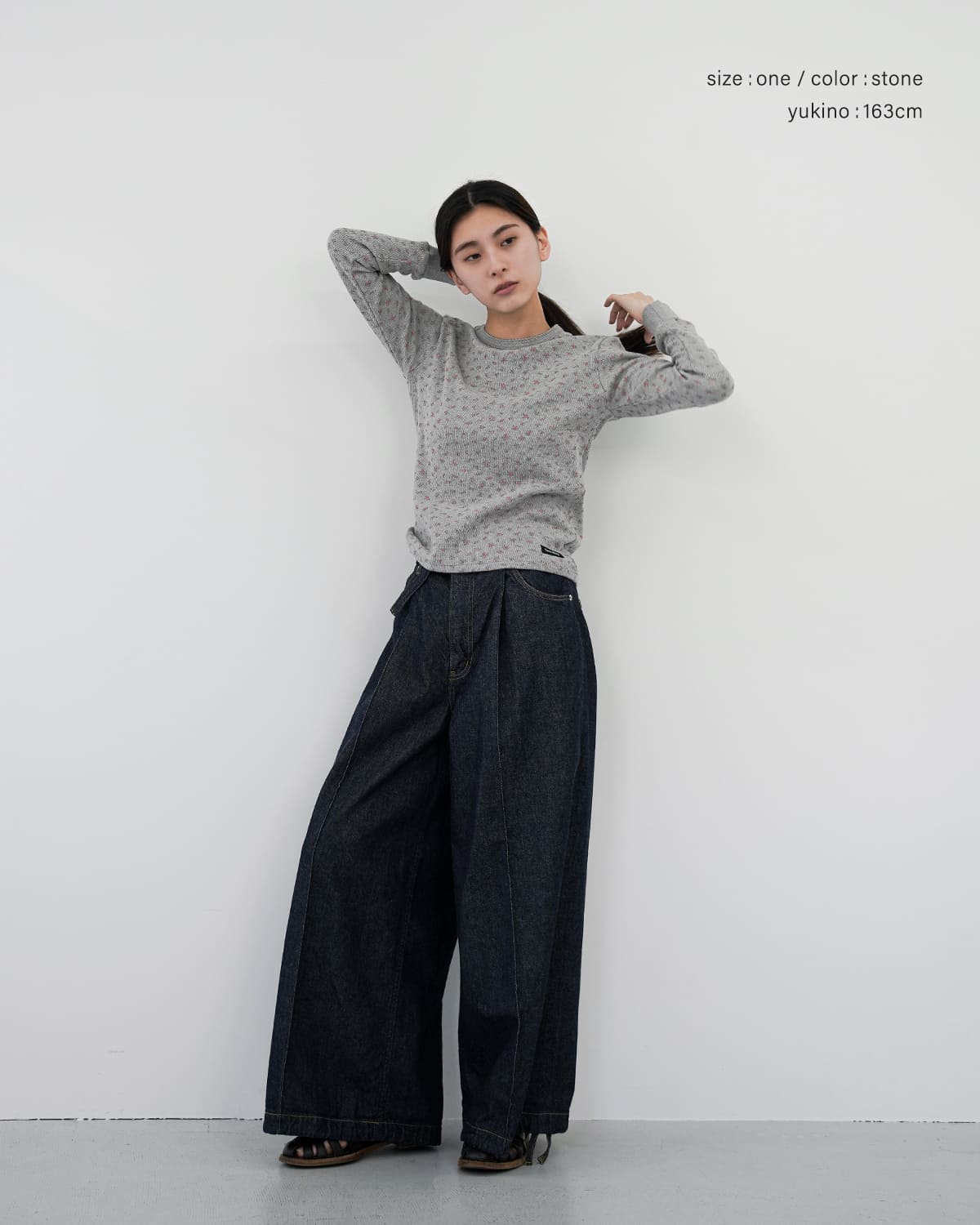 SEA(シー)コットンフローラルサーマル長袖Tシャツ 110706511