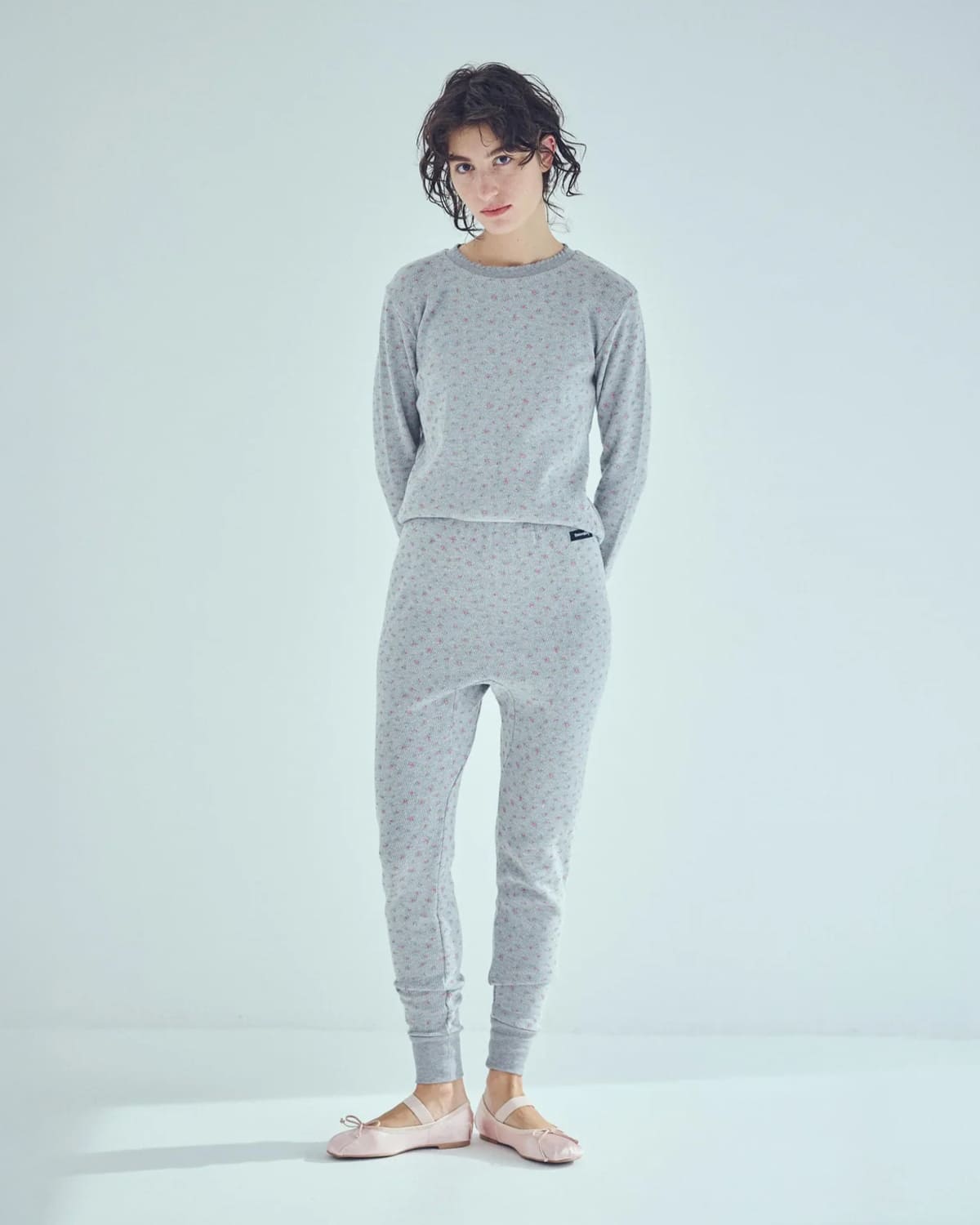 SEA(シー)コットンフローラルサーマル長袖Tシャツ 110706511