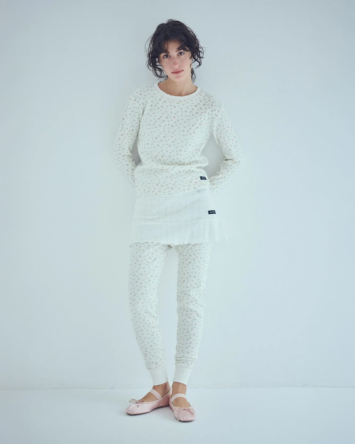 SEA(シー)コットンフローラルサーマル長袖Tシャツ 110706511