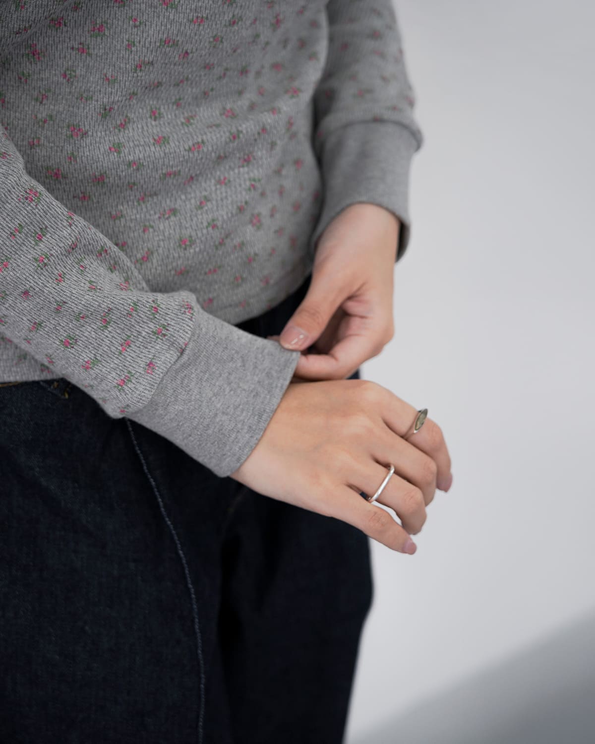 SEA(シー)コットンフローラルサーマル長袖Tシャツ 110706511