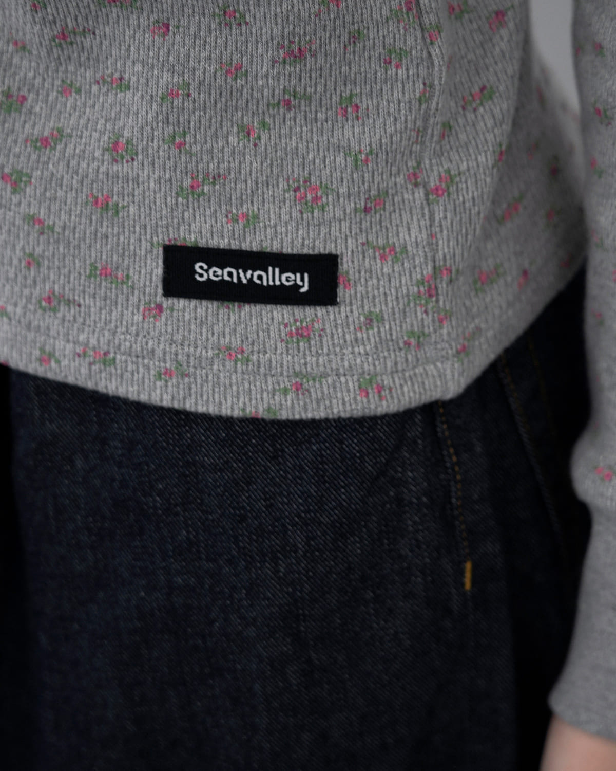 SEA(シー)コットンフローラルサーマル長袖Tシャツ 110706511