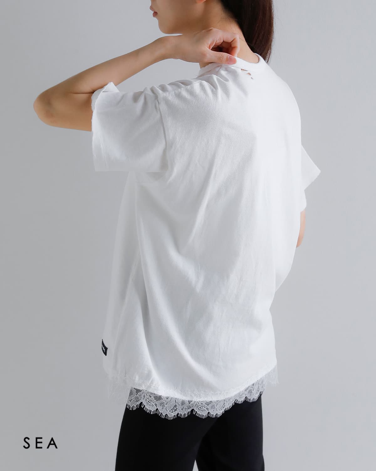 SEA(シー)ヴィンテージ レース オーバーサイズ 88 Tシャツ110706521