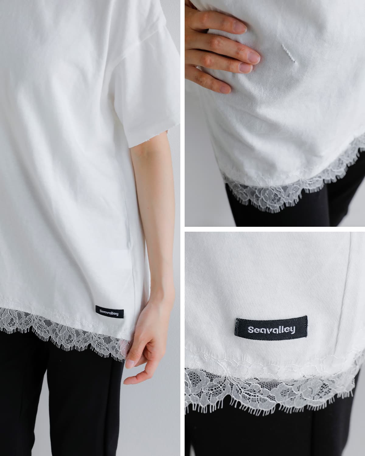 SEA(シー)ヴィンテージレースオーバーサイズ 88 Tシャツ 110706521