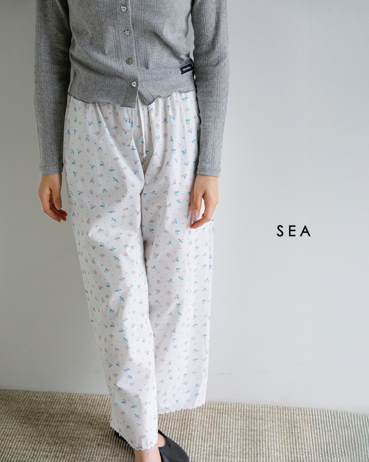 SEA(シー)コットン フローラル イージーパンツ110706537