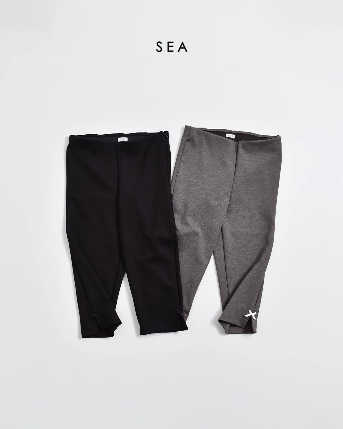 SEA(シー)ストレッチジャージー リボン カプリパンツ110706540