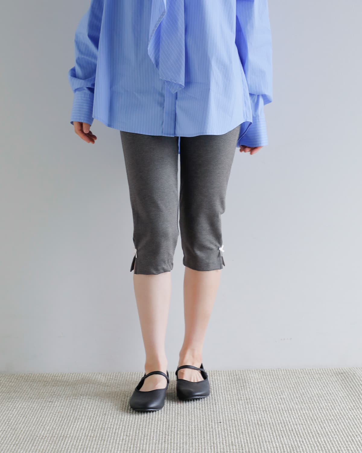 SEA(シー)ストレッチジャージー リボンカプリパンツ 110706540