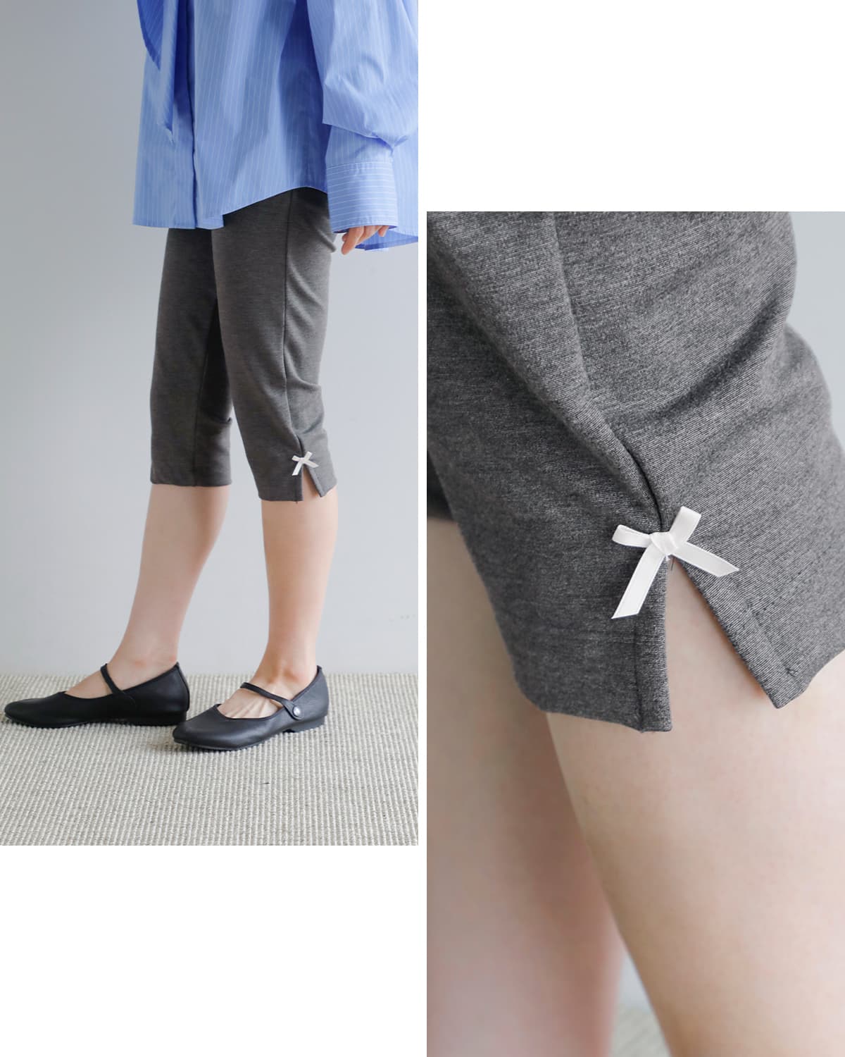 SEA(シー)ストレッチジャージー リボンカプリパンツ 110706540