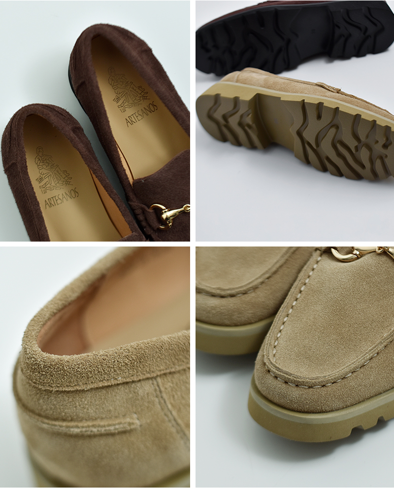 ARTESANOS(アルテサノス)カウスエードレザービットローファー12-312-10f-af