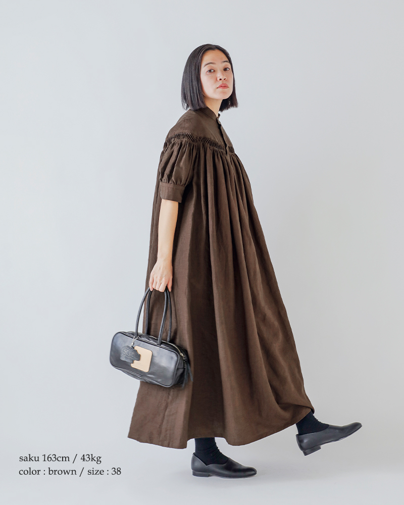 Scye(サイ)リネンキャンブリックタックドレス60/1LinenCambricTuckedDress1226-01002