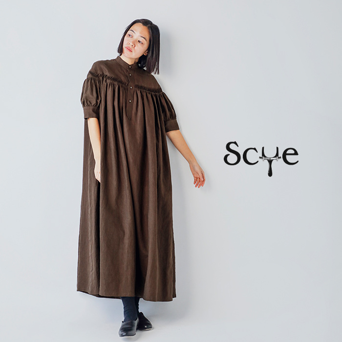 Scye(サイ)リネンキャンブリックタックドレス60/1LinenCambricTuckedDress1226-01002