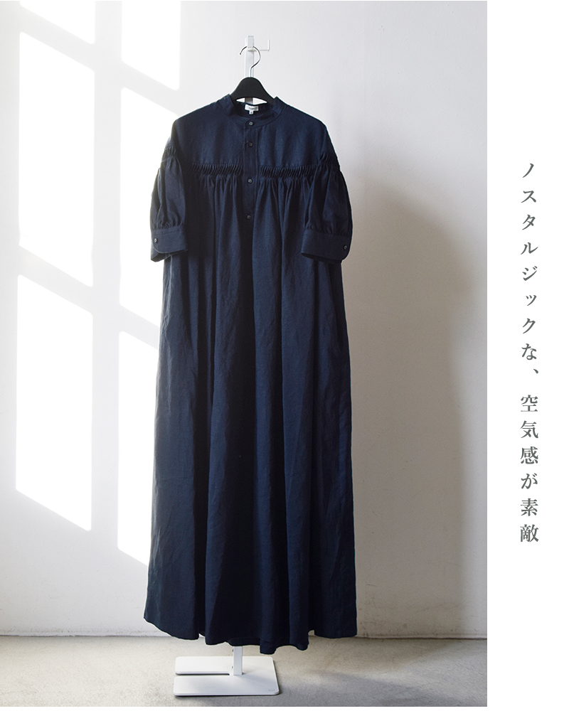 Scye(サイ)リネンキャンブリックタックドレス60/1LinenCambricTuckedDress1226-01002