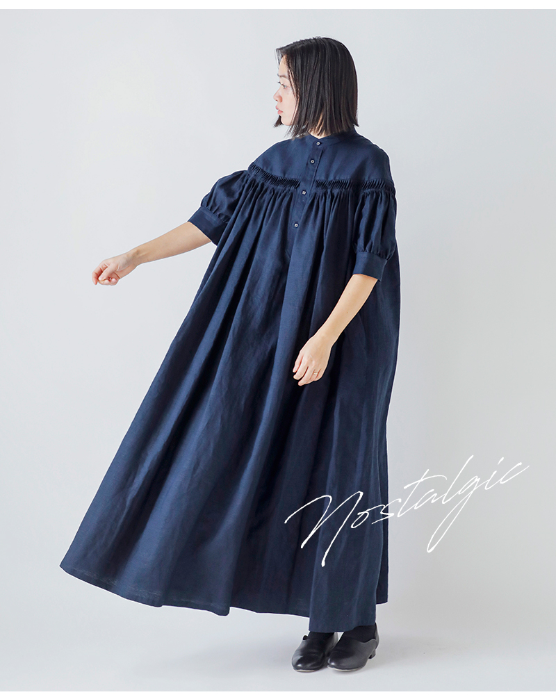 Scye(サイ)リネンキャンブリックタックドレス60/1LinenCambricTuckedDress1226-01002