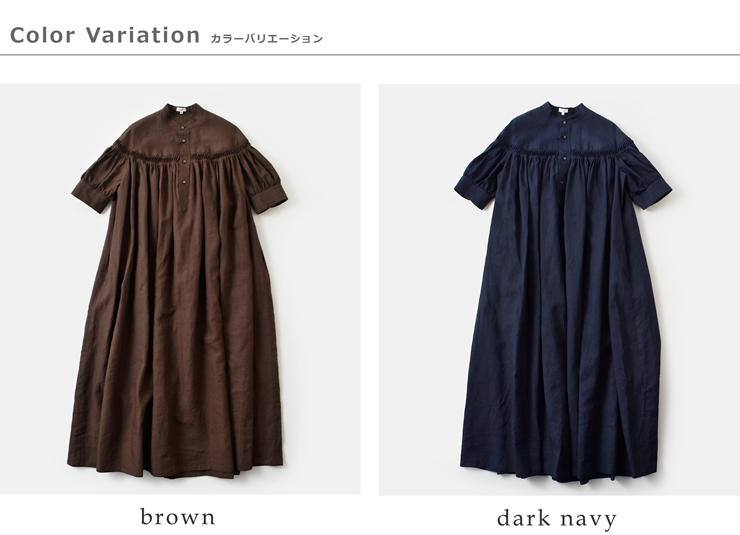 Scye(サイ)リネンキャンブリックタックドレス60/1LinenCambricTuckedDress1226-01002