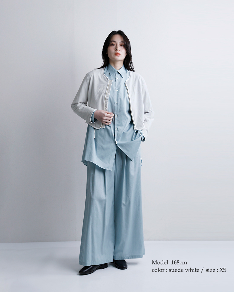 Sisii(シシ)スエードノーカラージップジャケット“NOCOLLARZIPJACKET”124-ol