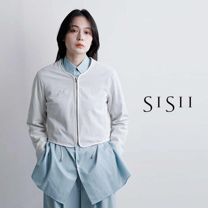 Sisii(シシ)スエードノーカラージップジャケット“NOCOLLARZIPJACKET”124-ol