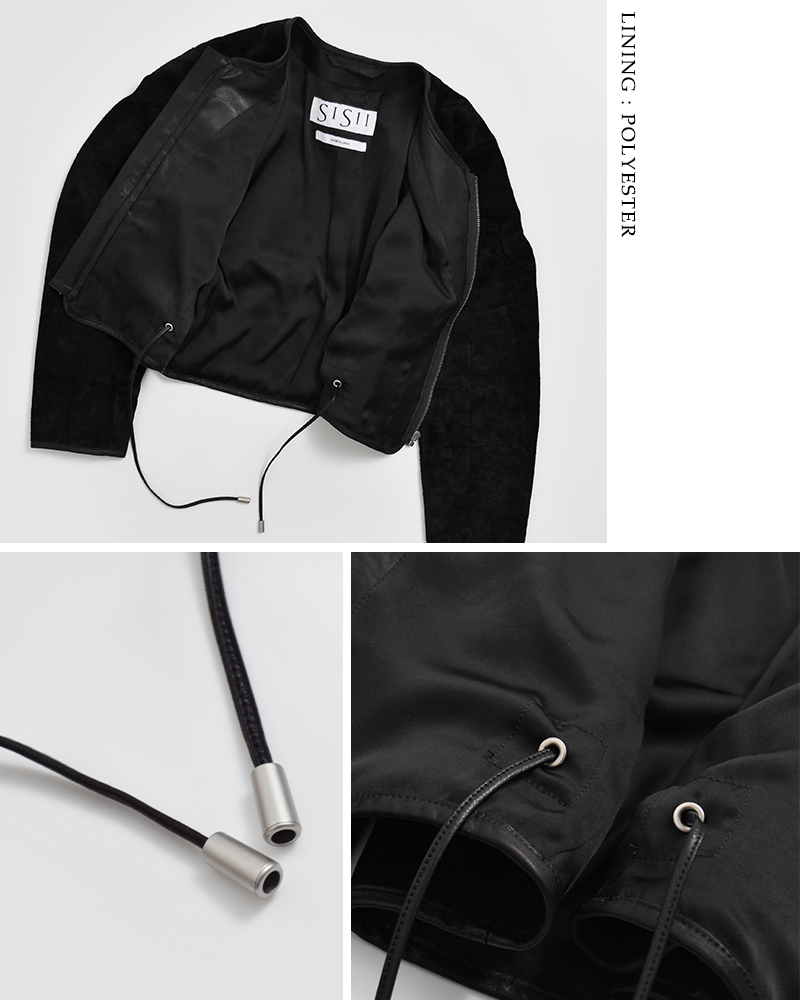 Sisii(シシ)スエードノーカラージップジャケット“NOCOLLARZIPJACKET”124-ol