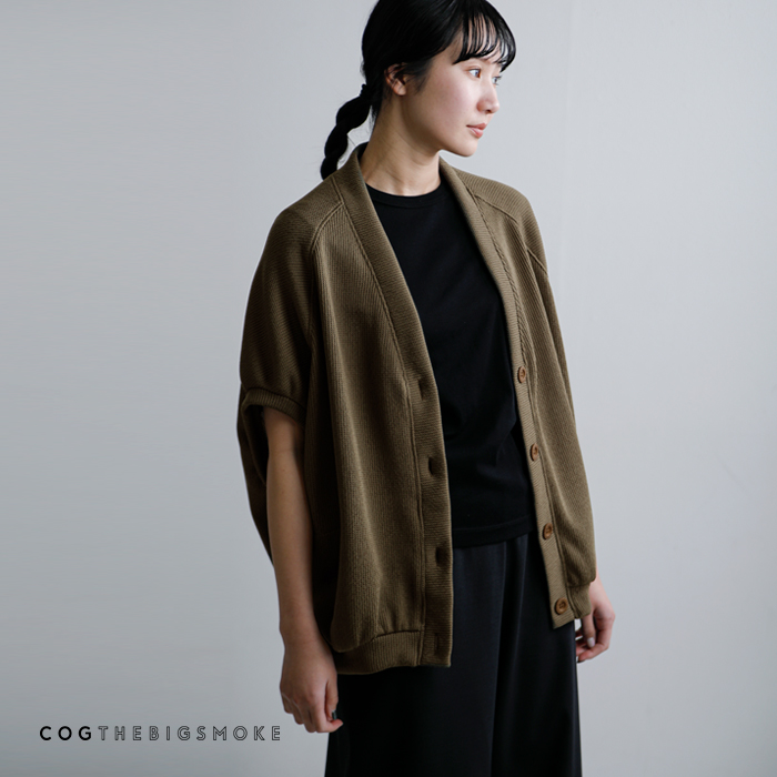 COGTHEBIGSMOKE(�R�O�U�r�b�O�X���[�N)�n�C���[�Q�[�W�j�b�g���C�N�W���[�W�[�p�t�X���[�u�J�[�f�B�K��NEELAPUFFSLEEVECARDIGAN14201-239-1422-1