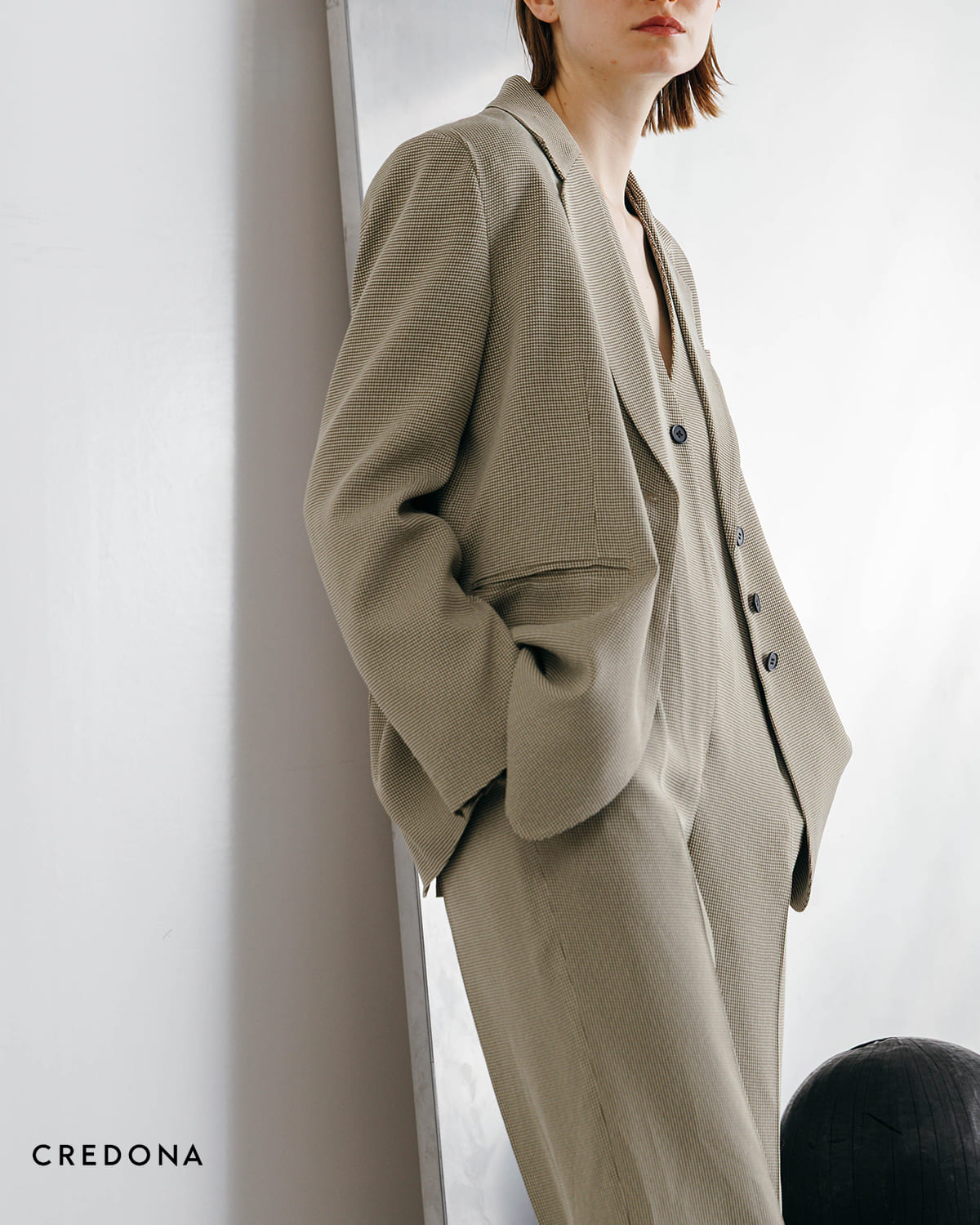 CREDONA(クレドナ)チェック ジャガード ジャケット CHECK JQ JACKET1426101002-0