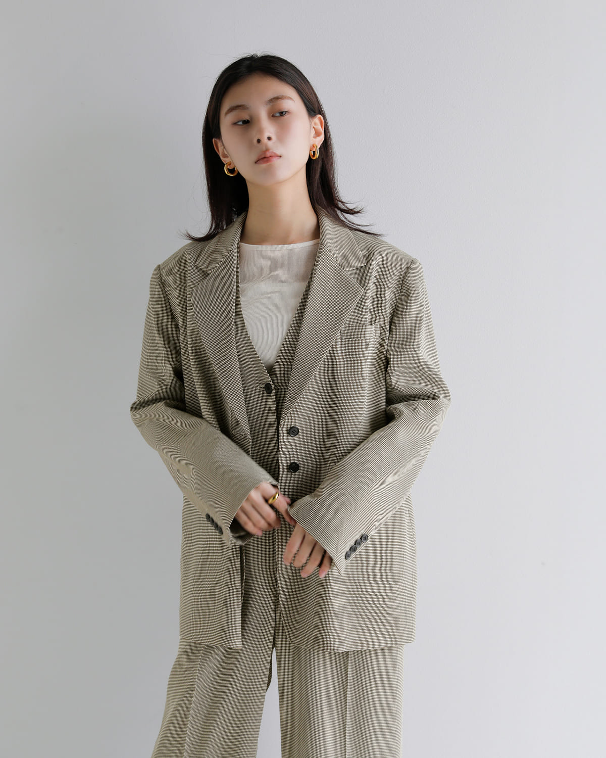 CREDONA(クレドナ)チェックジャガードジャケット CHECK JQ JACKET 1426101002-0