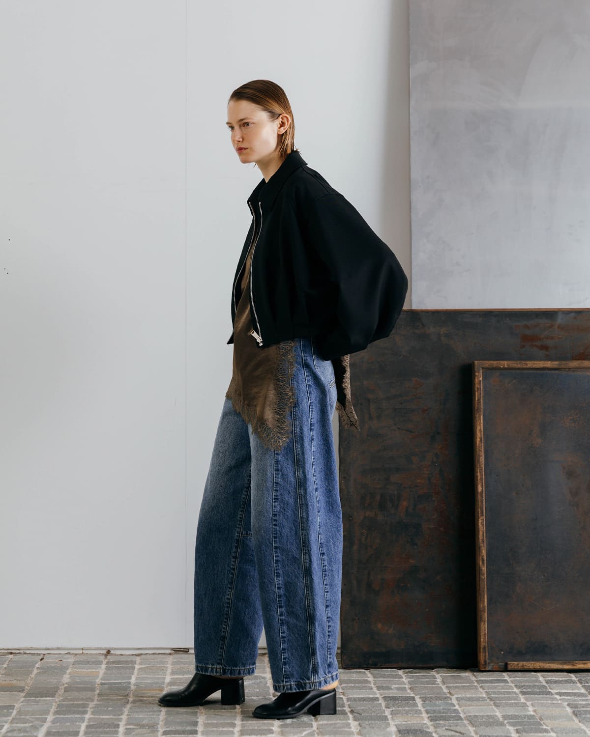 CREDONA(クレドナ)サテンレースキャミソール SATIN LACE CAMI 1426110012-0