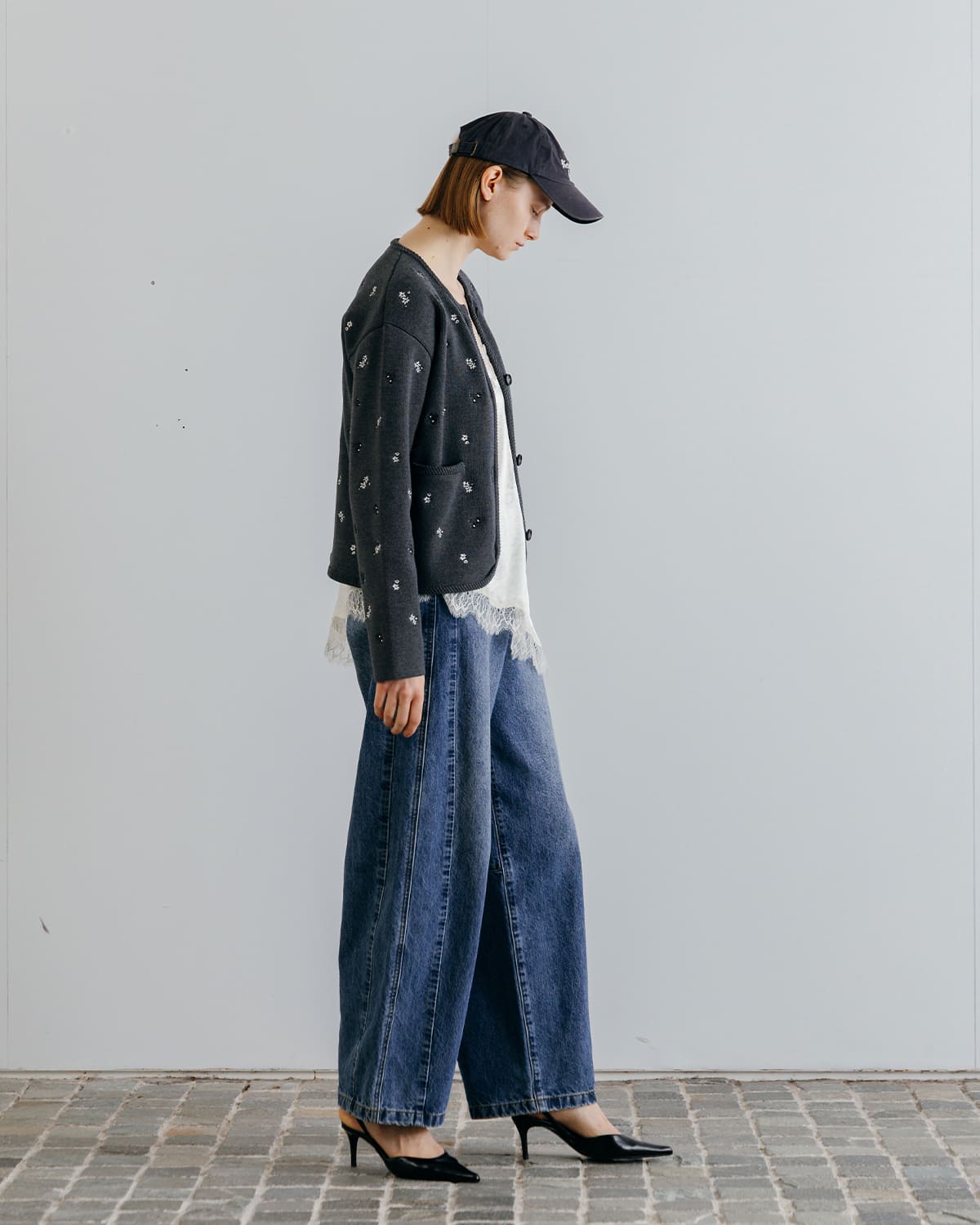 CREDONA(クレドナ)サテンレースキャミソール SATIN LACE CAMI 1426110012-0