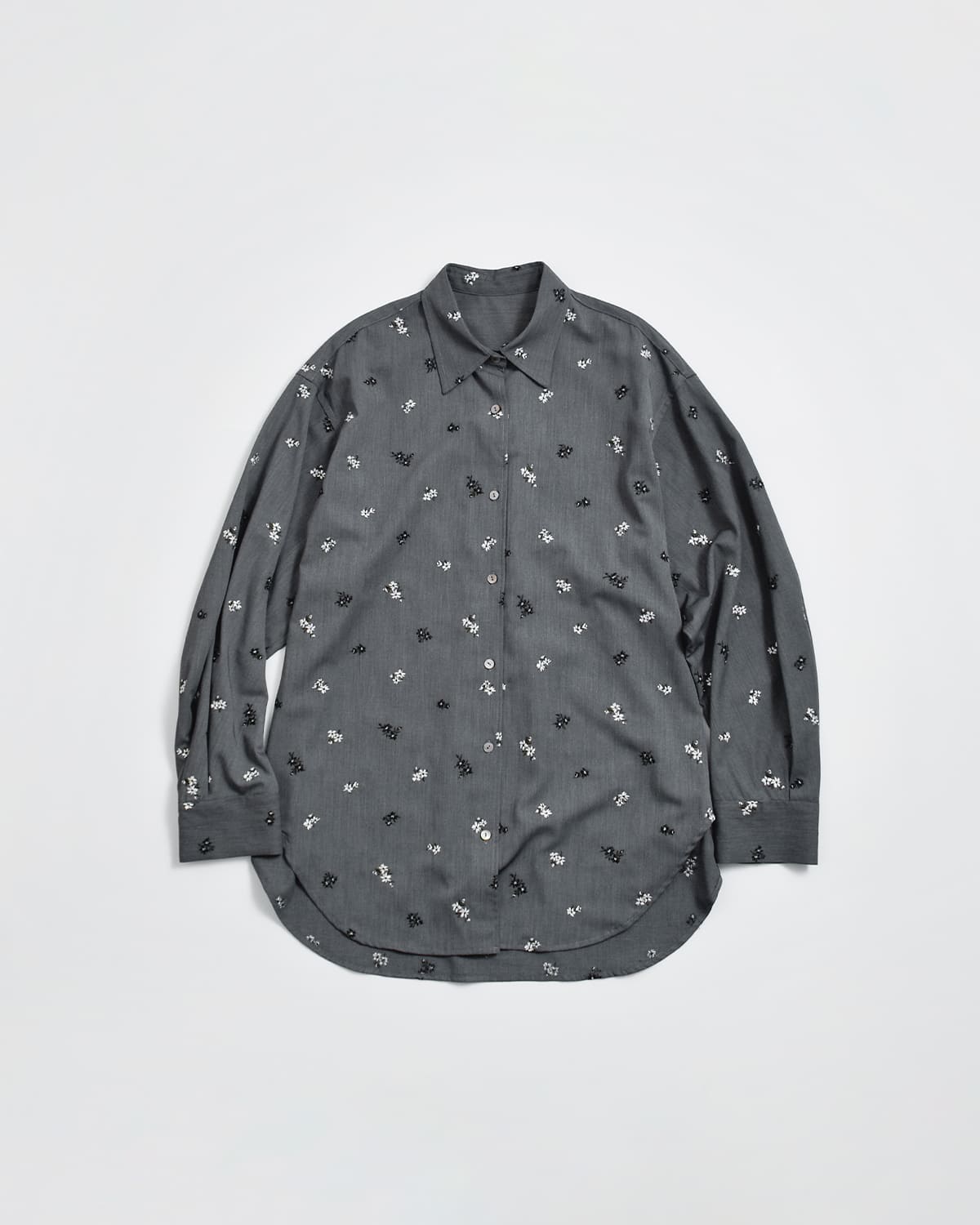 CREDONA(クレドナ)フラワー刺繍シャツFLOWEREMBROIDERYSHIRTS 1426110018-0