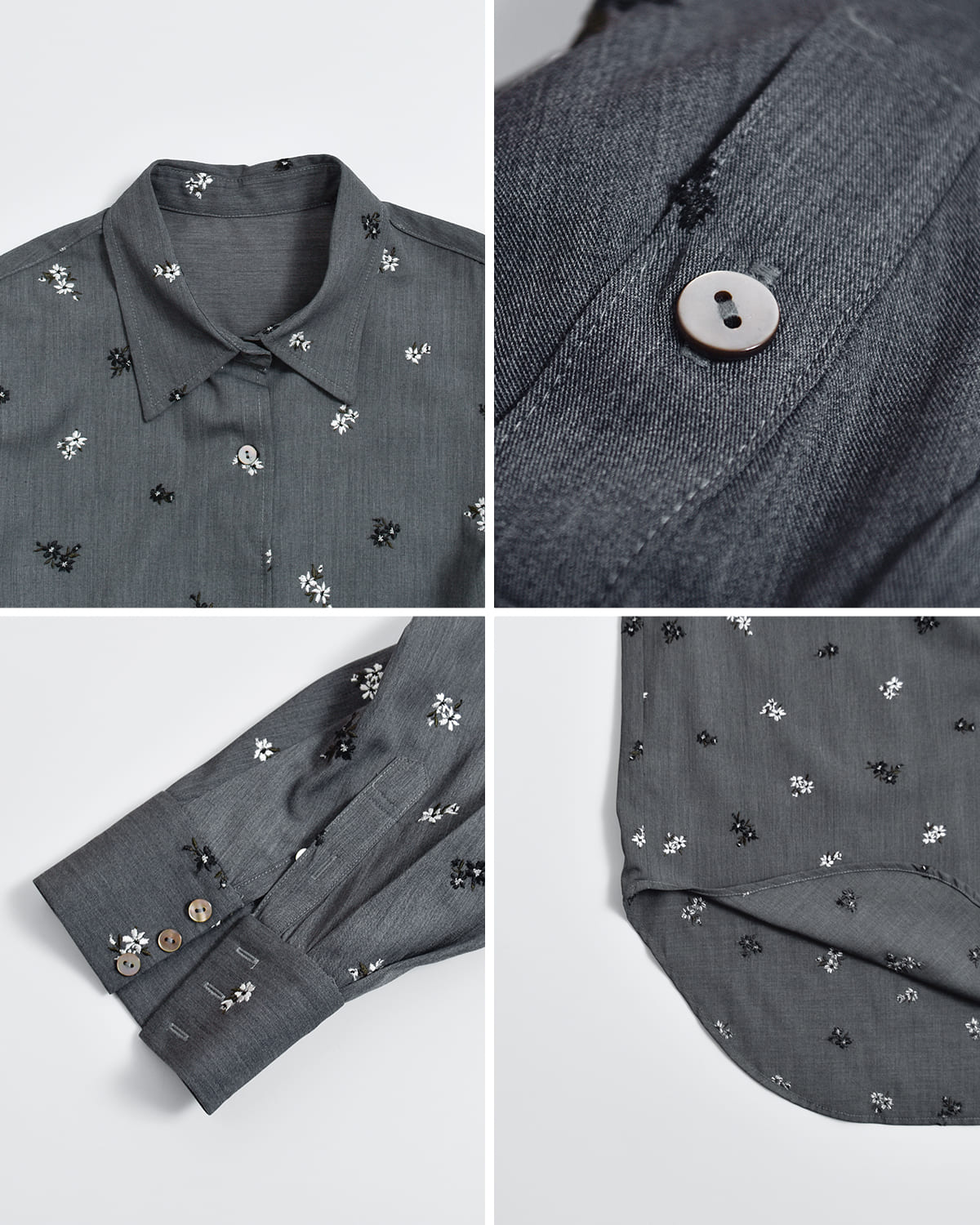 CREDONA(クレドナ)フラワー刺繍シャツFLOWEREMBROIDERYSHIRTS 1426110018-0