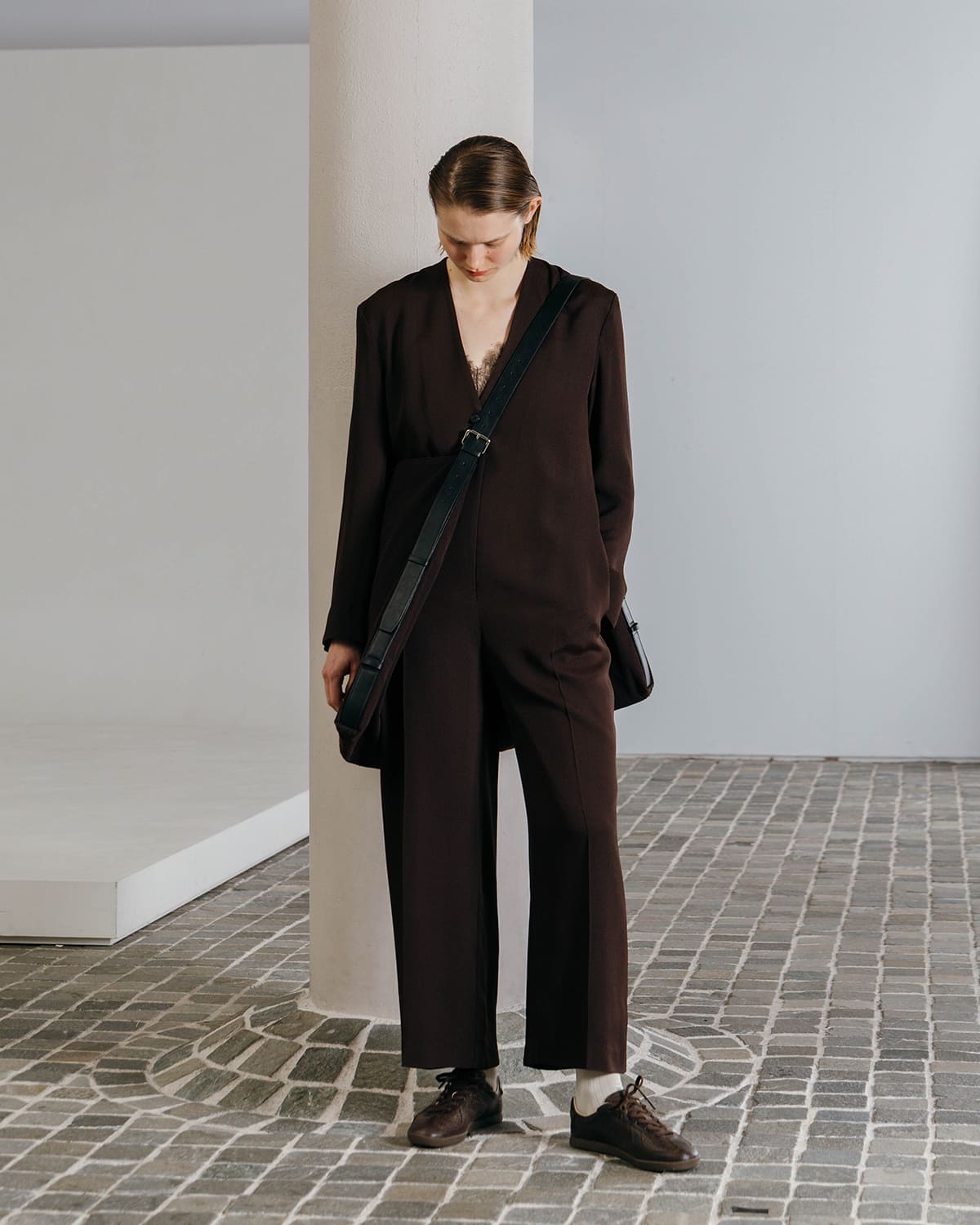 CREDONA(クレドナ)チェックジャガードジャンプスーツ CHECK JQ JUMP SUIT 1426130003-0