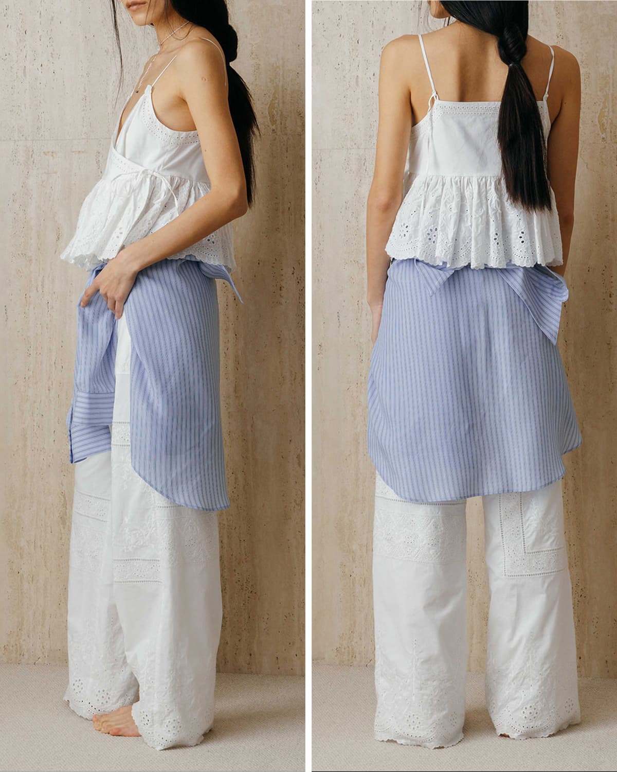 CREDONA(クレドナ)レースパッチワークトップス LACE PATCHWORK TOPS 1426210053-0
