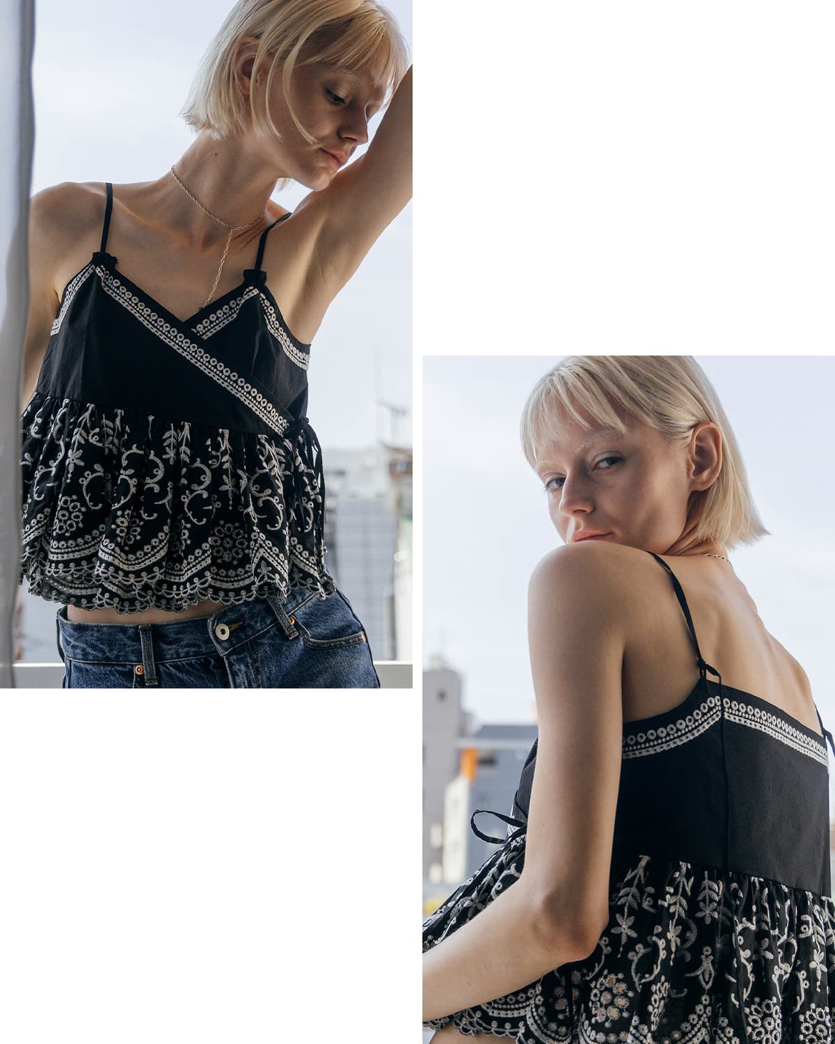 CREDONA(クレドナ)レースパッチワークトップス LACE PATCHWORK TOPS 1426210053-0