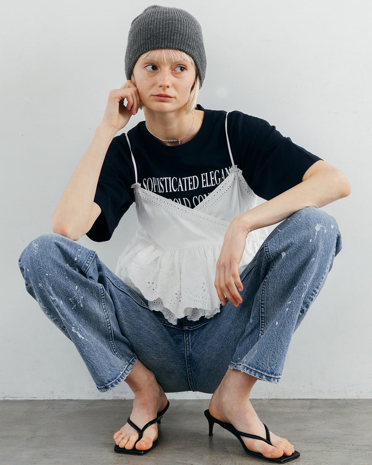 CREDONA(クレドナ)レースパッチワークトップス LACE PATCHWORK TOPS 1426210053-0