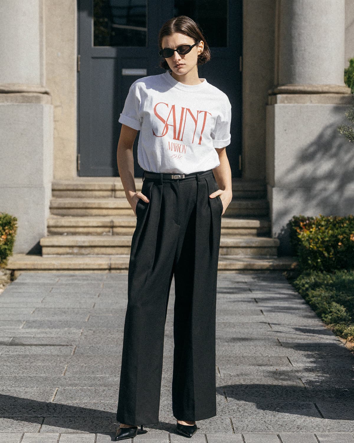 CREDONA(クレドナ)コットンプリントパーマネント Tシャツ  “PARMANENT TEE” 14262121