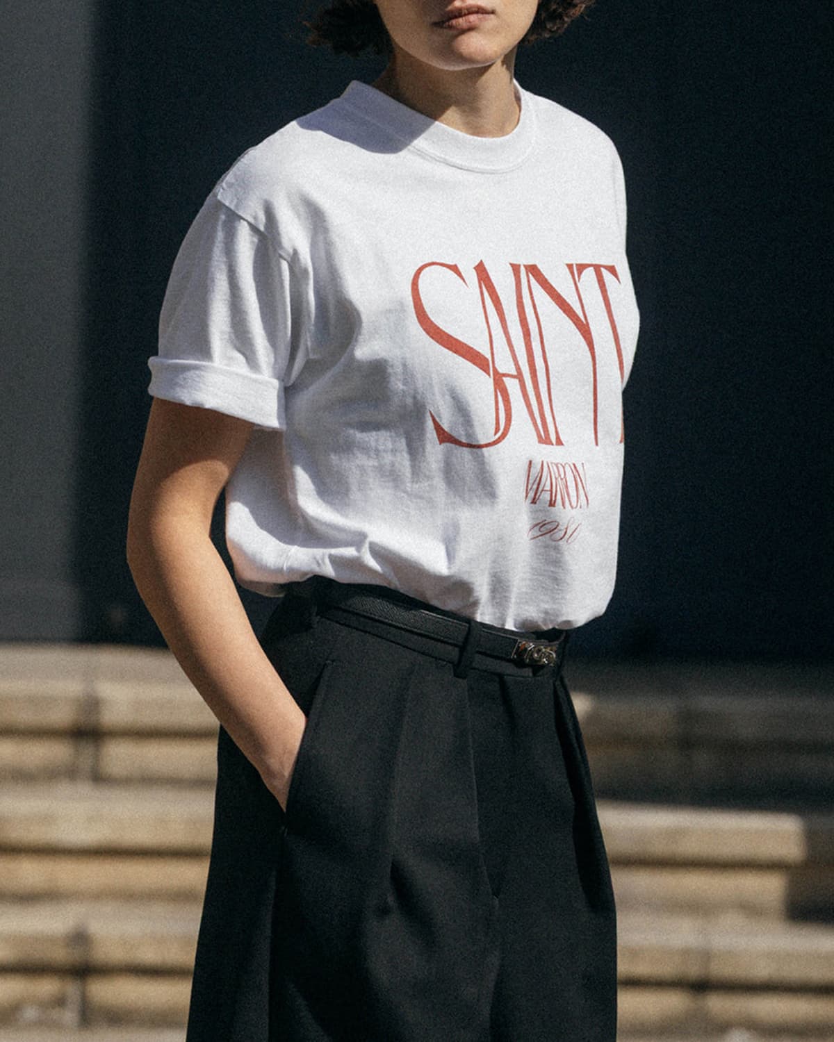 CREDONA(クレドナ)コットンプリントパーマネント Tシャツ  “PARMANENT TEE” 14262121