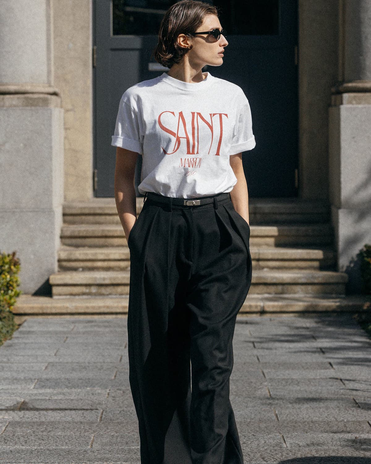 CREDONA(クレドナ)コットンプリントパーマネント Tシャツ  “PARMANENT TEE” 14262121