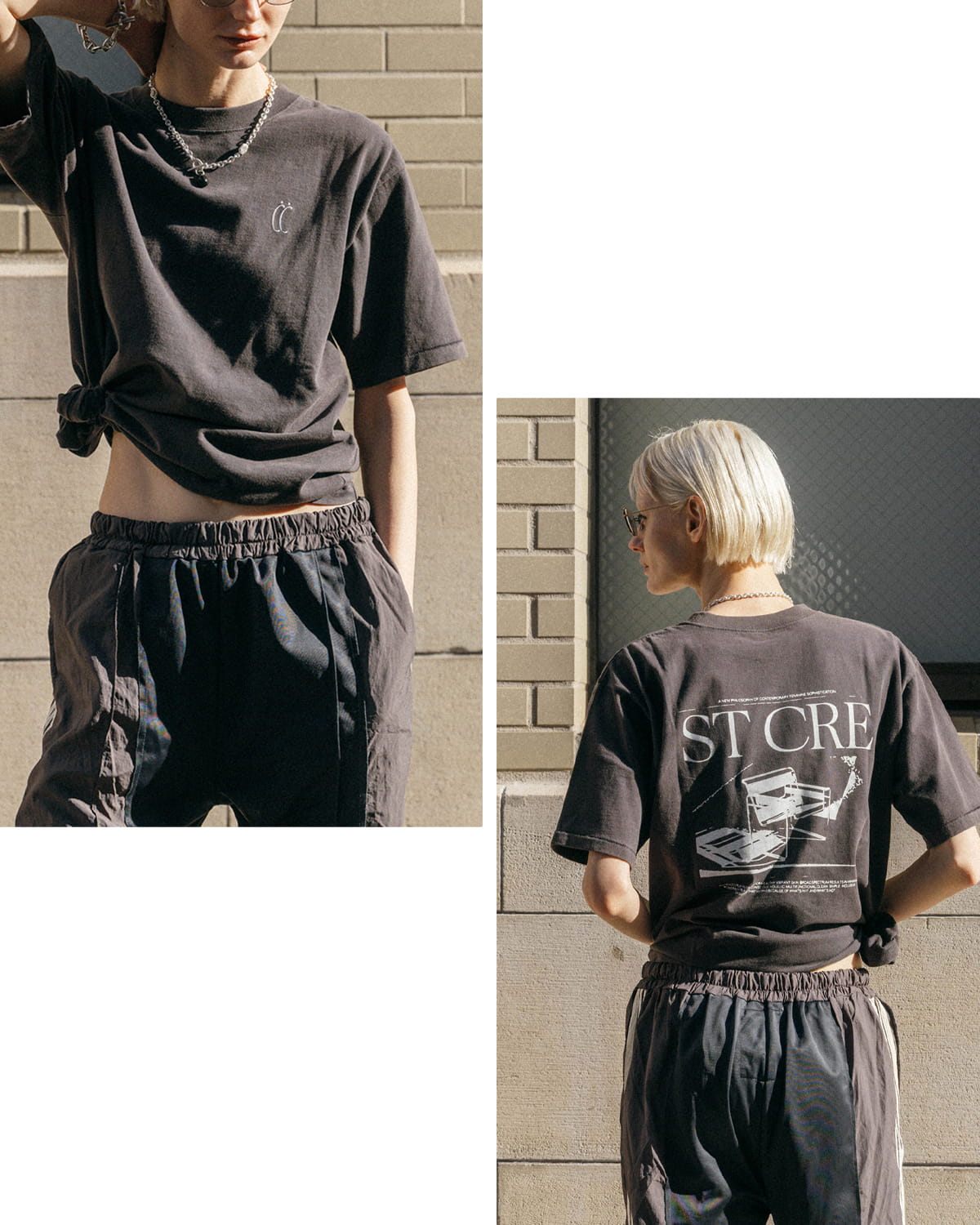 CREDONA(クレドナ)コットンプリントパーマネント Tシャツ  “PARMANENT TEE” 14262121