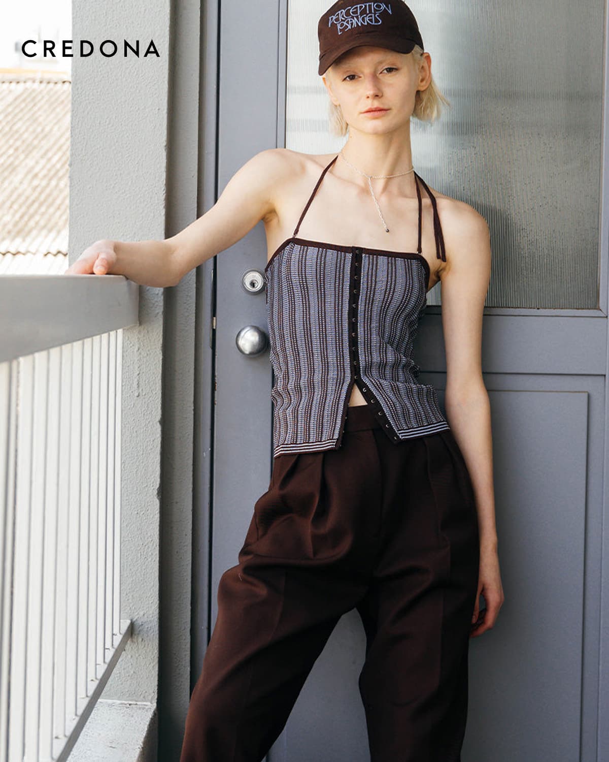 babaco ニットビスチェ CREDONA クレドナ タック ステッチ ビスチェ TUCK STITCH BUSTIER
