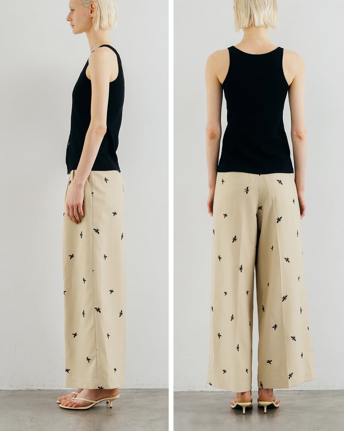 CREDONA(クレドナ)モチーフ刺繍パンツ MOTIF EMBROIDERY PANTS 1426320064-0