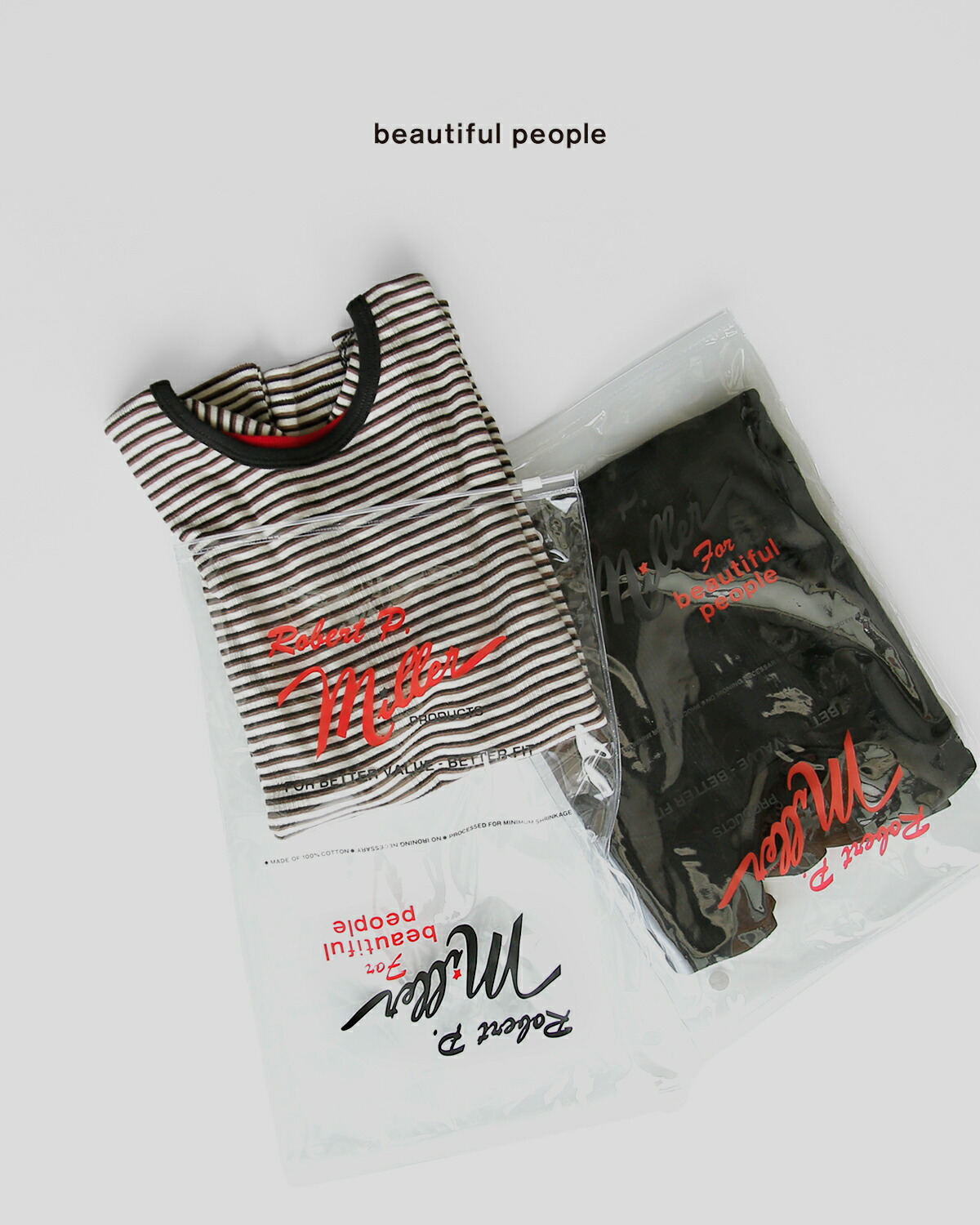 beautiful people(ビューティフルピープル)コットン 2way 半袖 Tシャツ “Miller double-front T-shirt”1545310052