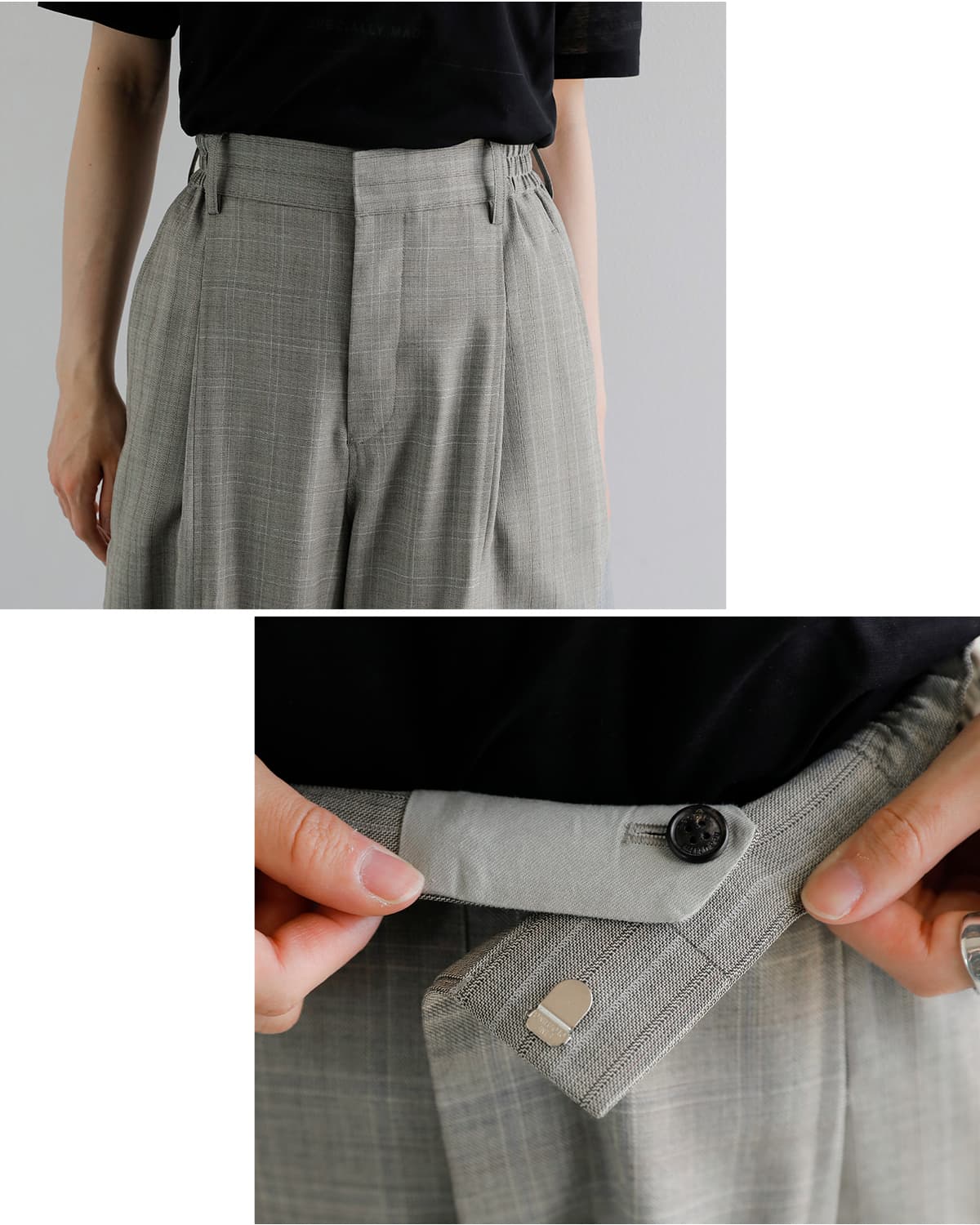 beautiful people(ビューティフルピープル)ウールシルクハーフトラックボウレッグパンツ wool silk suiting trompeloeil bowpants 1616105006