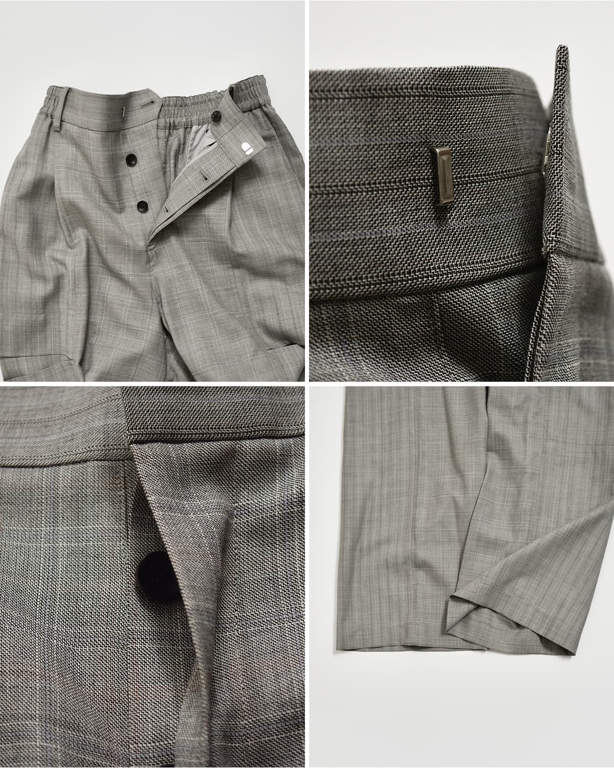 beautiful people(ビューティフルピープル)ウールシルクハーフトラックボウレッグパンツ wool silk suiting trompeloeil bowpants 1616105006