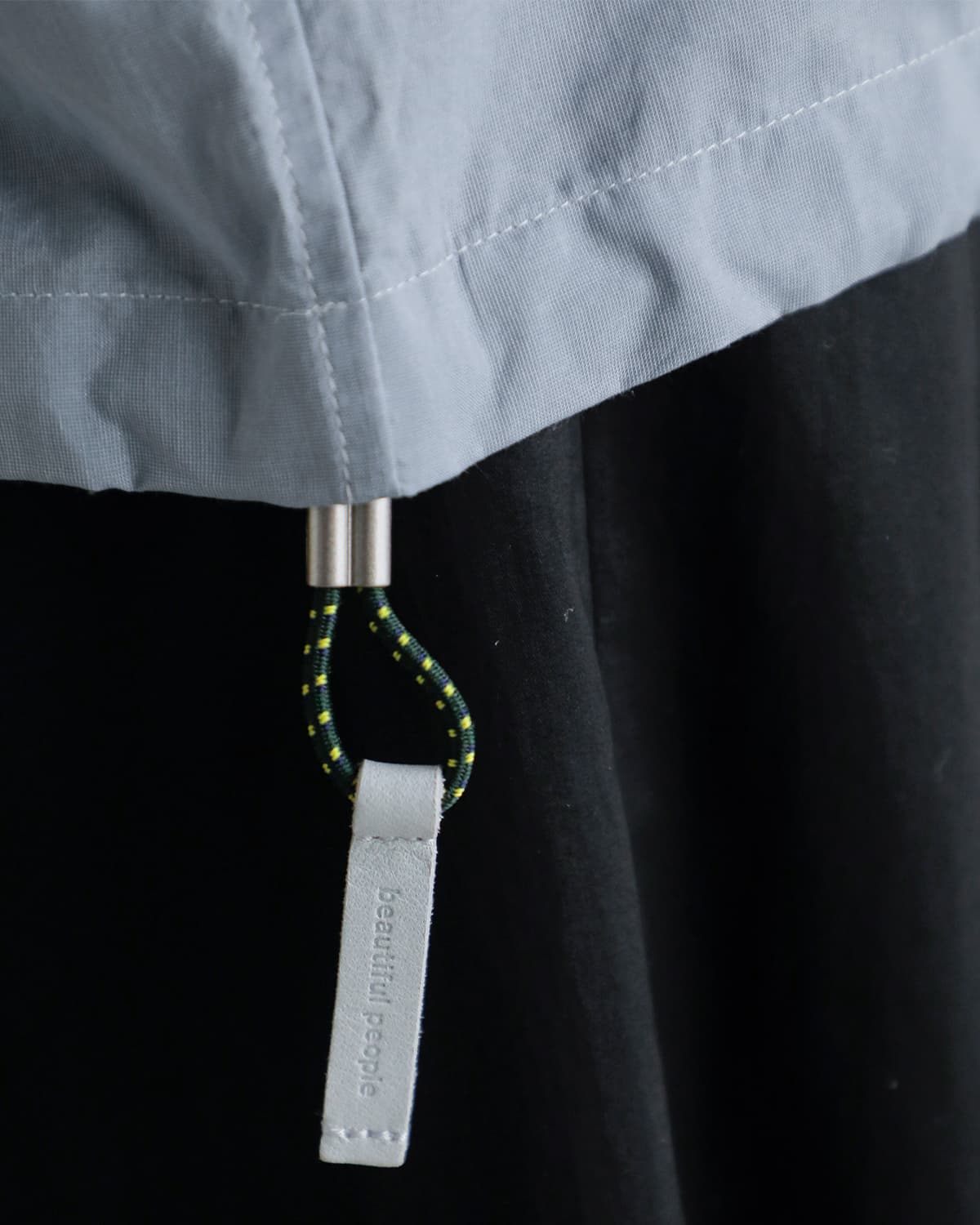 beautiful people(ビューティフルピープル)コットンシルクシャンブレー ワイドスリーブ半袖シャツ endonend cotton silk big QOL tag shirts 1616110016