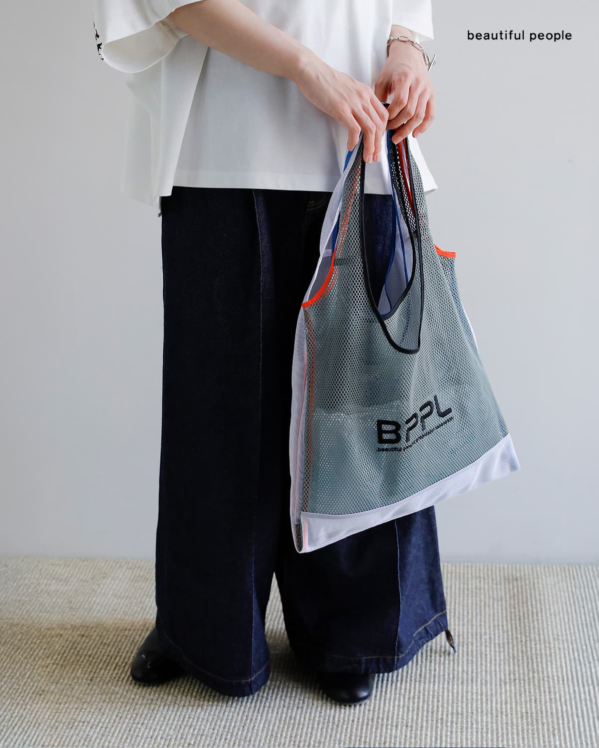 beautiful people(ビューティフルピープル)フリップ コズミック メッシュ 2way マルシェバッグ flip cosmic mesh marchebag1616612011