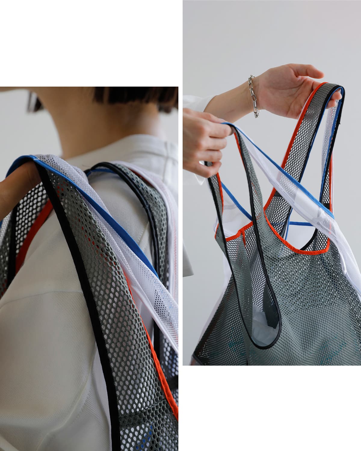 beautiful people(ビューティフルピープル)フリップコズミックメッシュ 2way マルシェバッグ flip cosmic mesh marchebag 1616612011