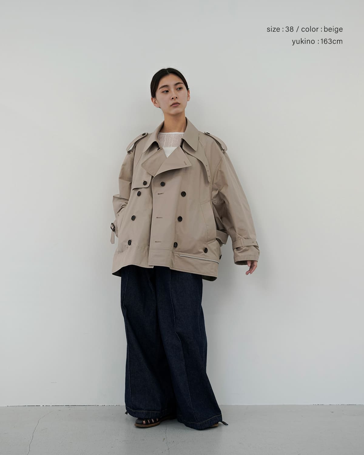 beautiful people(ビューティフルピープル)高密度ギャバジン2wayショートトレンチコートdouble-endtechnicaltwilltrenchcoat 1626103009