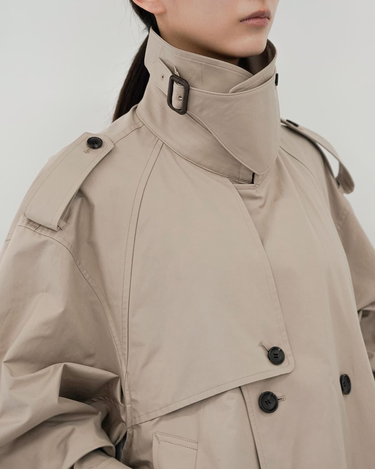 beautiful people(ビューティフルピープル)高密度ギャバジン2wayショートトレンチコートdouble-endtechnicaltwilltrenchcoat 1626103009