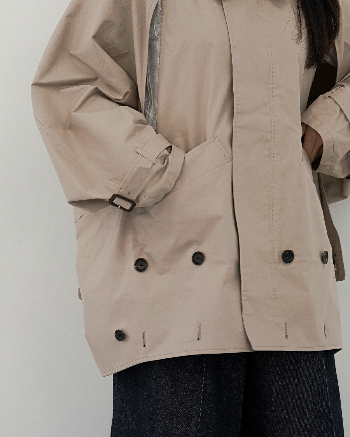 beautiful people(ビューティフルピープル)高密度ギャバジン2wayショートトレンチコートdouble-endtechnicaltwilltrenchcoat 1626103009